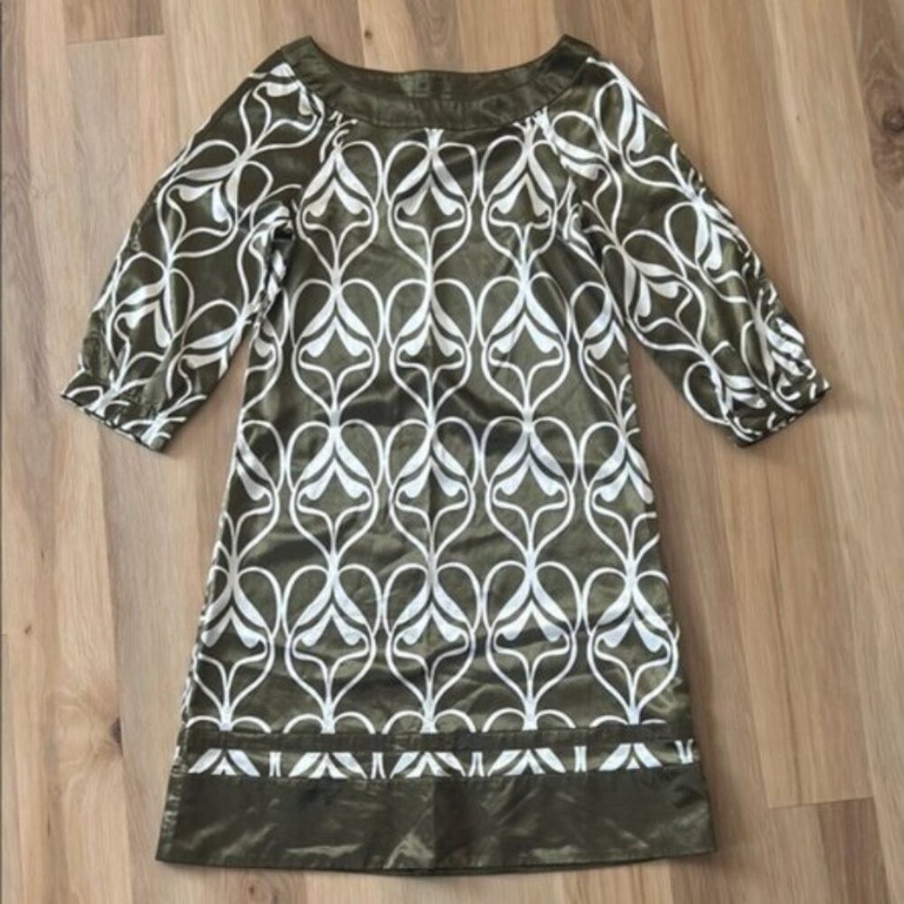 Chic Green Patterned Dress